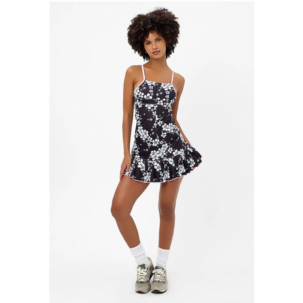 Frankies Bikinis | Swift Floral Tennis Dress Plush Plumeria Size M Coconut Girl